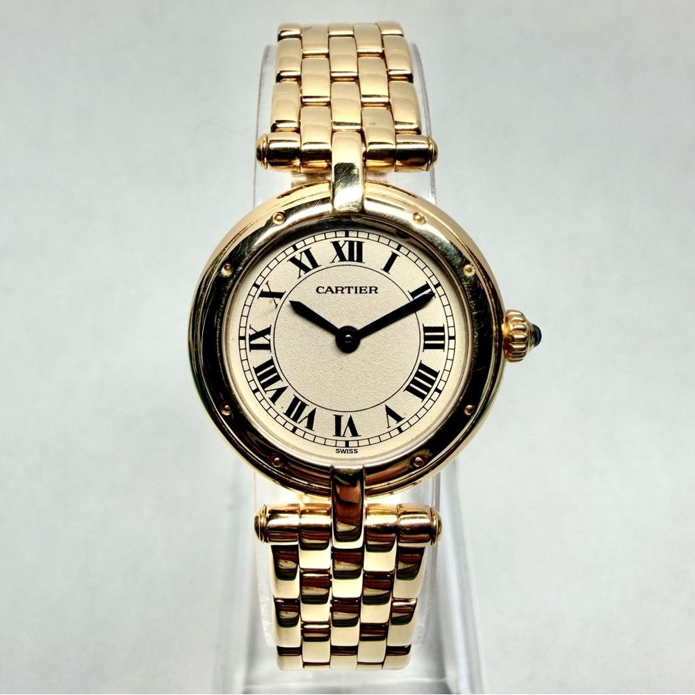 CARTIER PANTHERE VENDOME 24mm 18K Yellow Gold Watch Cream Dial